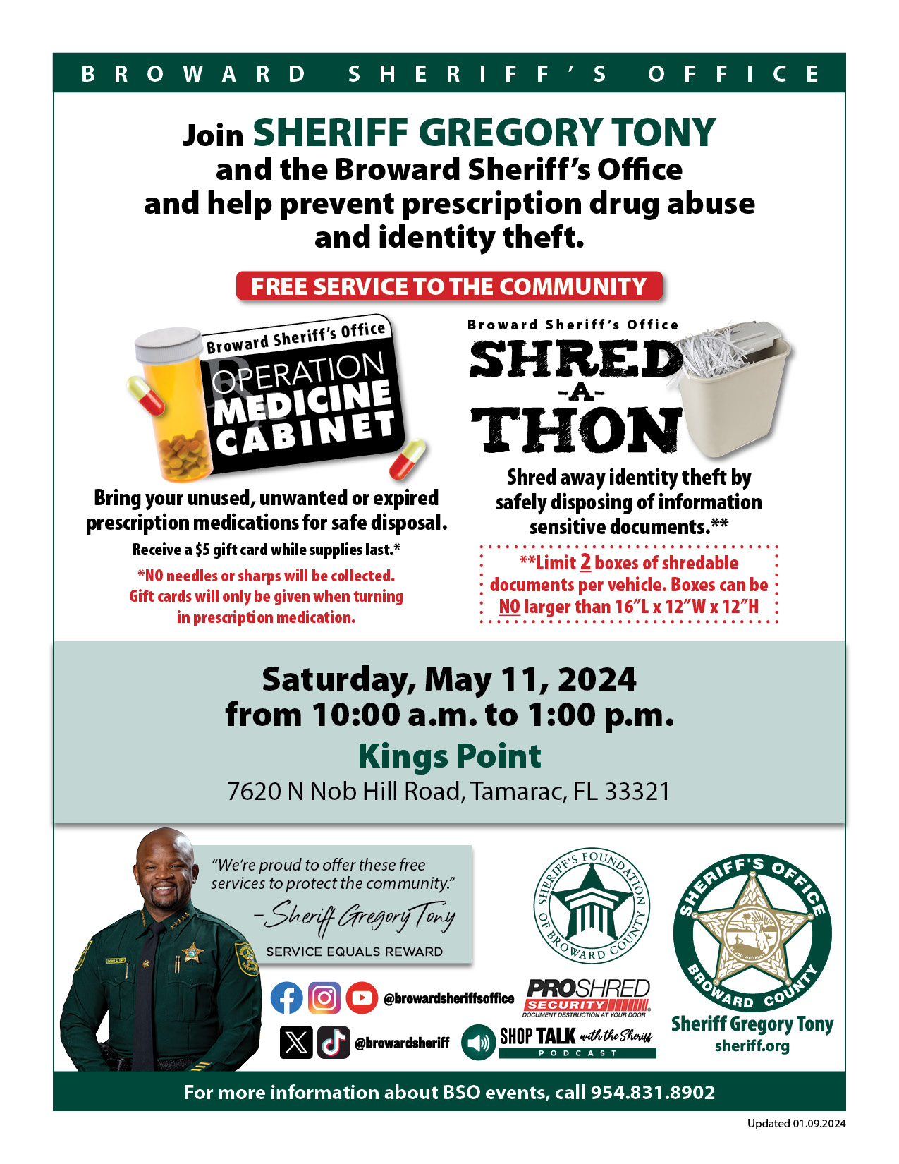 Join Sheriff Gregory Tony and the BSO